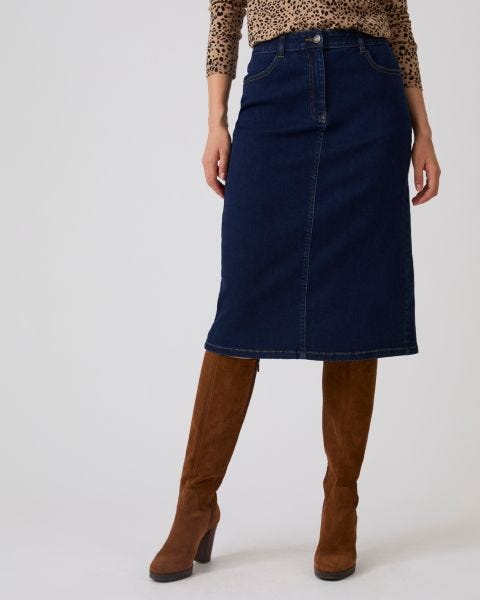 Jupe denim droite