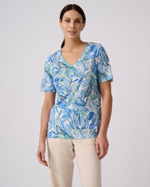 T-shirt en maille dévorée