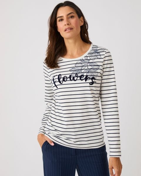 T-shirt marinière imprimé