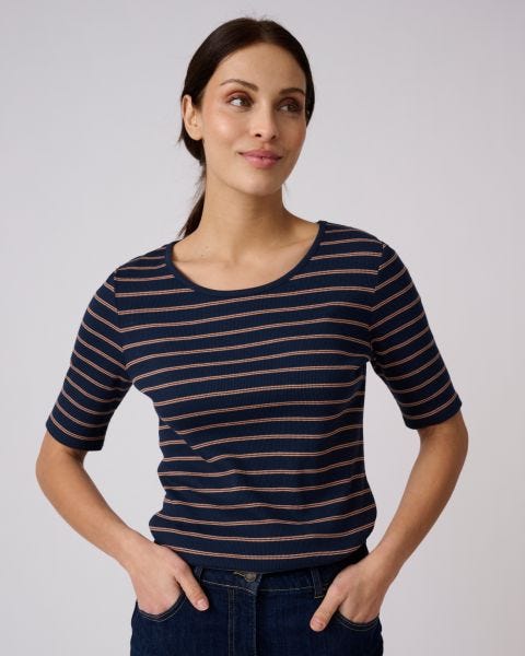 T-shirt rayé manches aux coudes