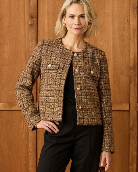 Veste effet tweed