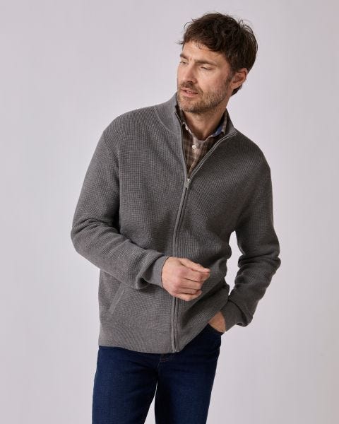 Gilet zippé Thermolactyl en maille texturée