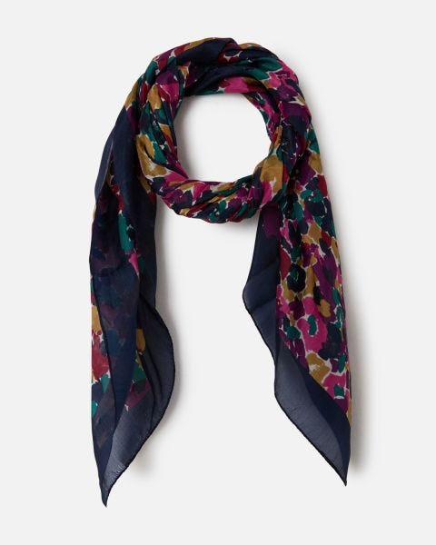 Foulard fleuri pure soie