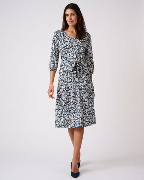 Robe maille crêpe stretch