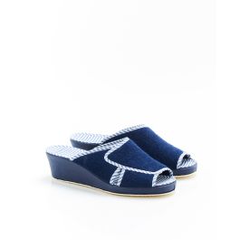 Damart Mules Fantaisie Femme - Confort Piédical - Tailles 36 à 42 - Bleu