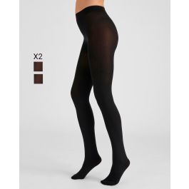 Lot De 2 Collants Opaques Pompea - 100 Deniers - Couleur Army Green - Taille 4-L - Neufs étiquetés