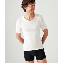 Damart CÔTE RICHELIEU COL ROND - Maglietta intima - White/bianco