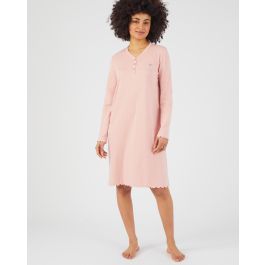 Chemise de nuit maille interlock cotelee douce et souple Chemise de nuit Damart