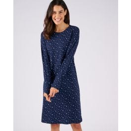 Damart TORSADÉE DOUCE ET CHAUDE THERMOLACTYL - Camicia da notte - bleu/blu