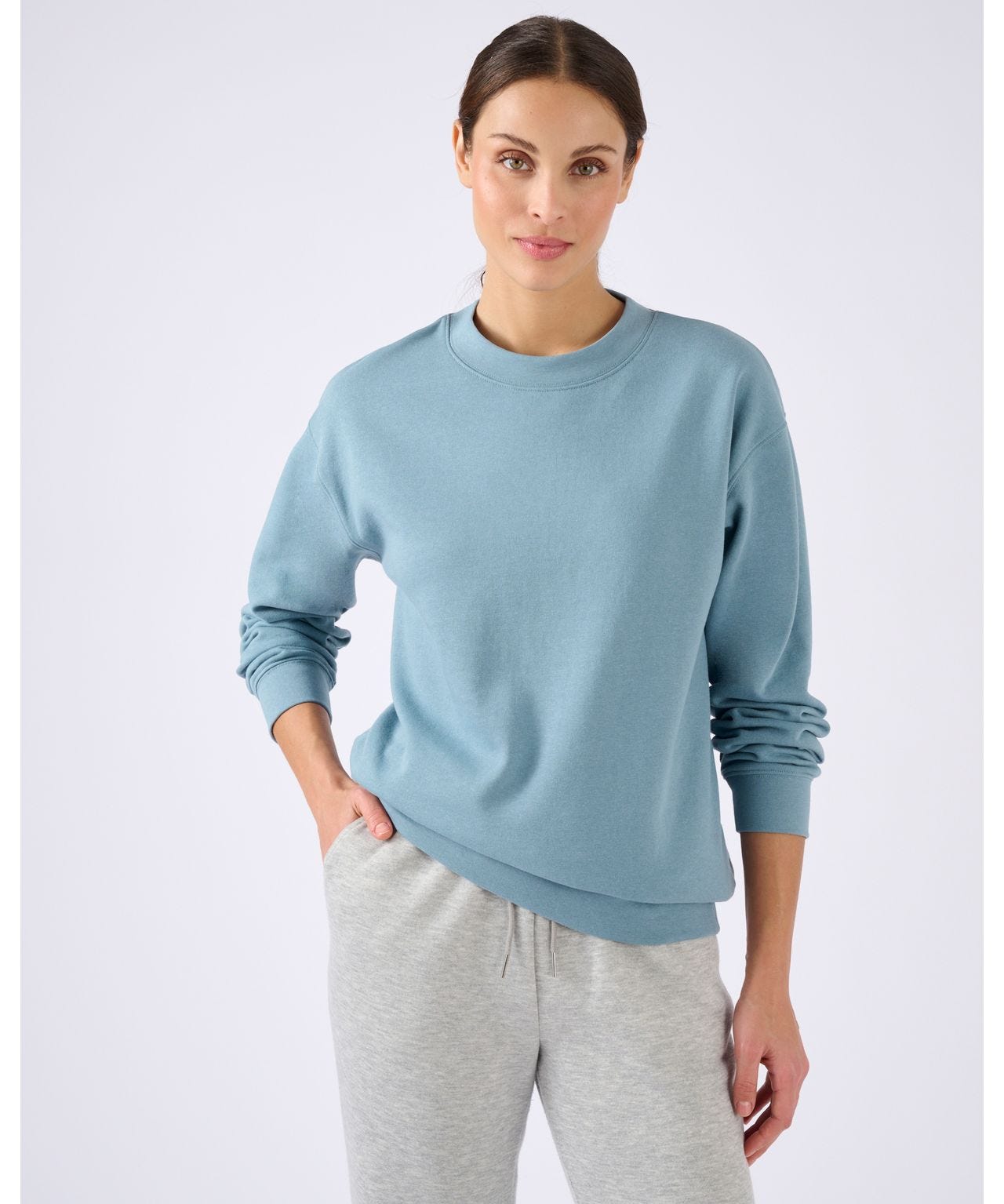 Tee-shirt effet 2 en 1 coton biologique - Damart - Vert foncé