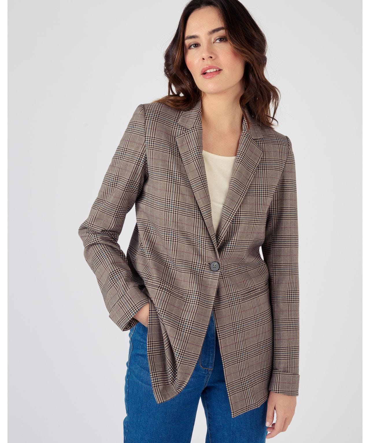 Tailleur sales à carreaux