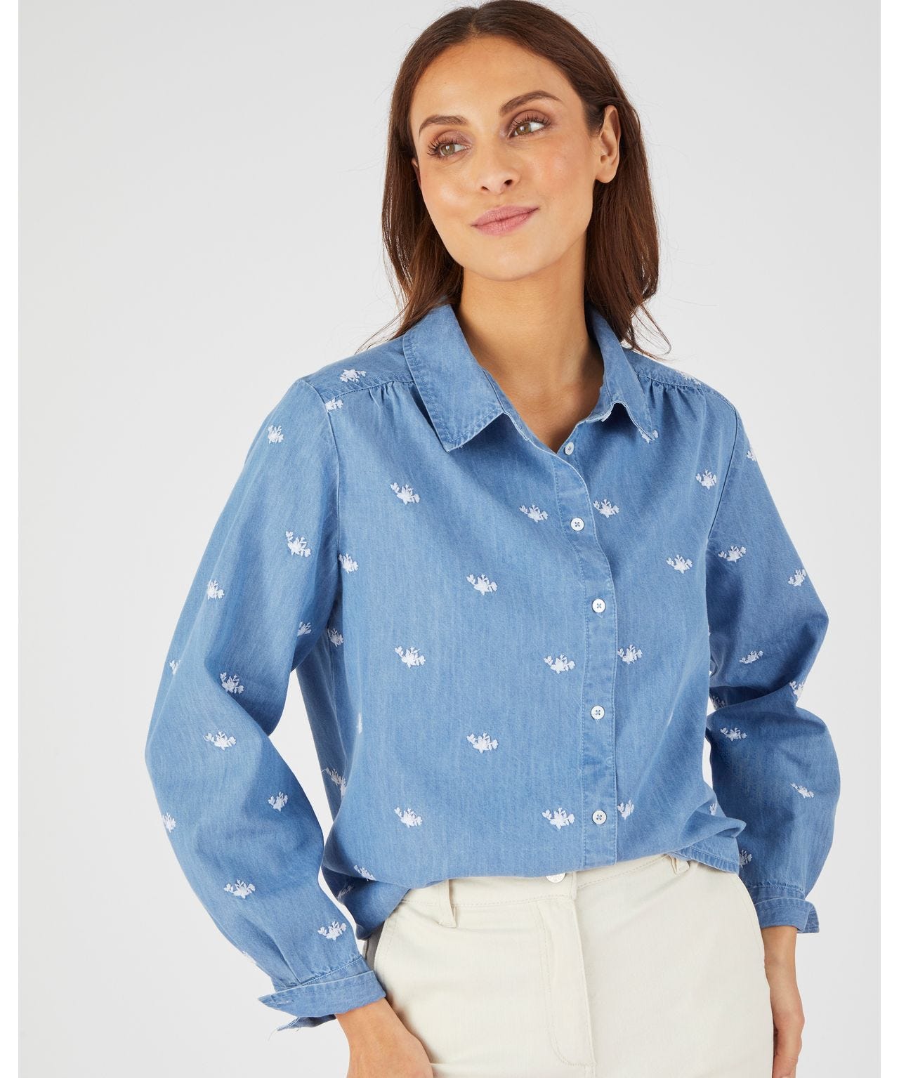 Tunic Ps5 Chemise,chemisier En Coton Blanc U00e9lu00e9gant Et Chic