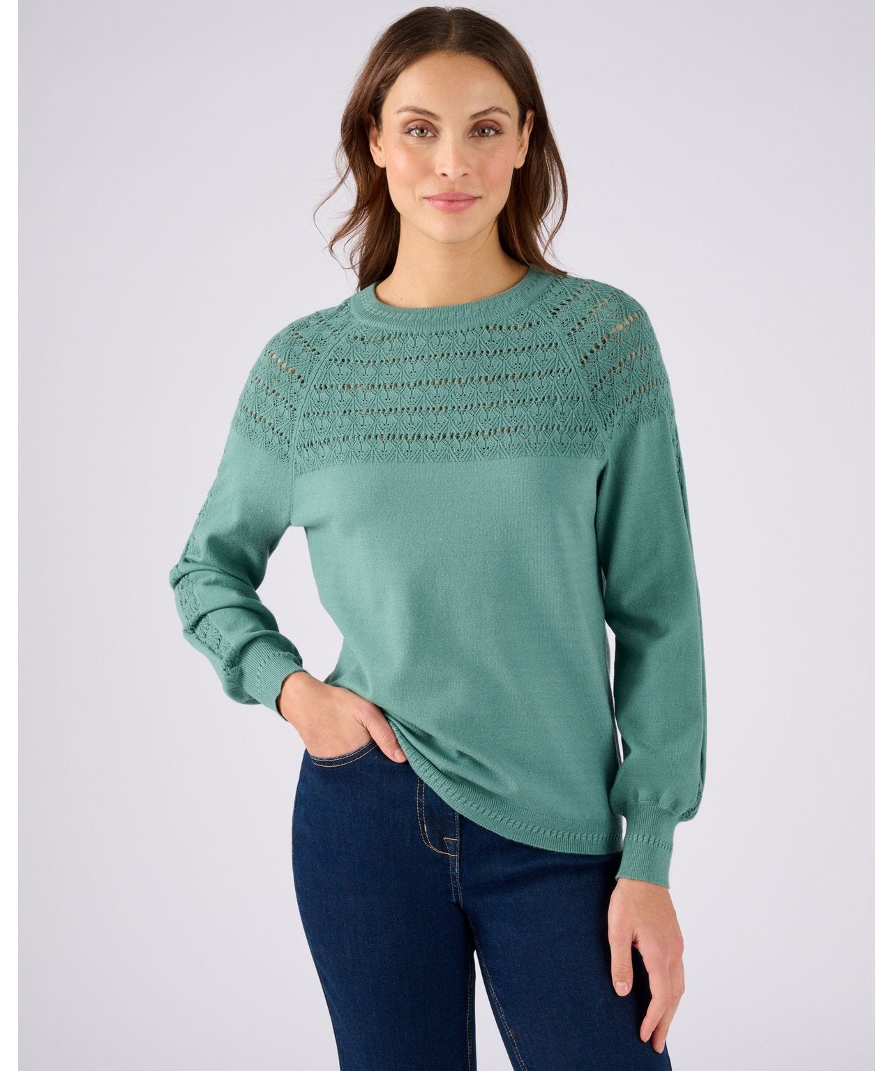 Pull col rond femme Pulls, gilets Couleur: Bleu Damart