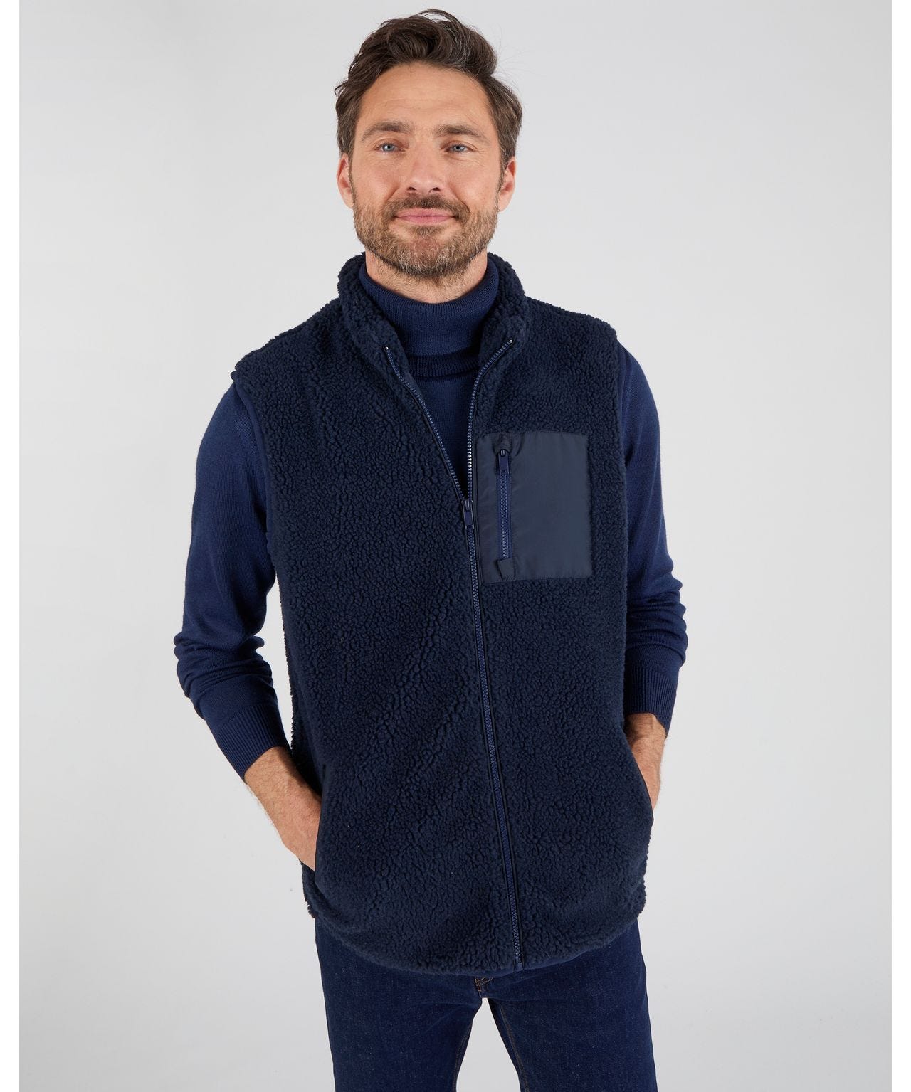 Veste Casual Coupe Droite Bleu Damart Homme - 2650275-bleu00