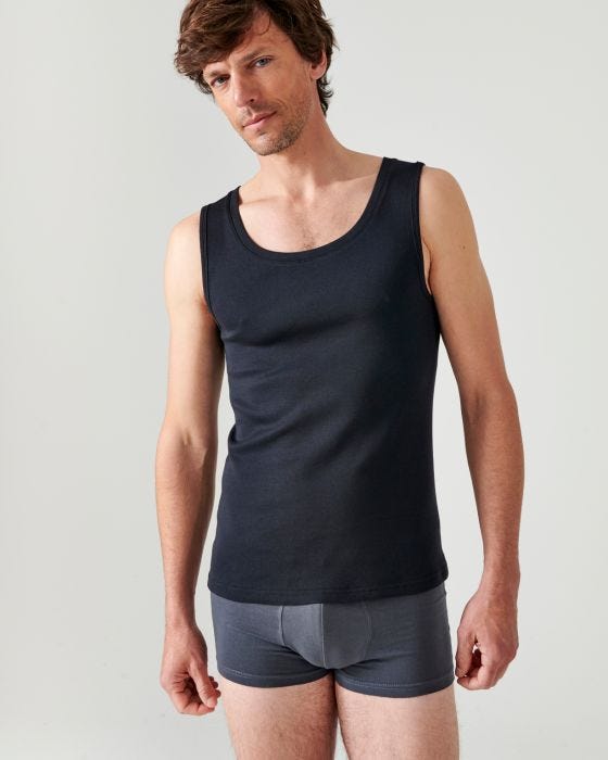 Lot de 2 debardeurs Essential pur coton peigne T shirt de dessous Damart