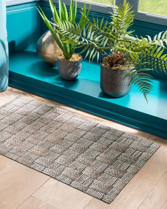 Tapis de cuisine aspect jonc de mer - Aucun 