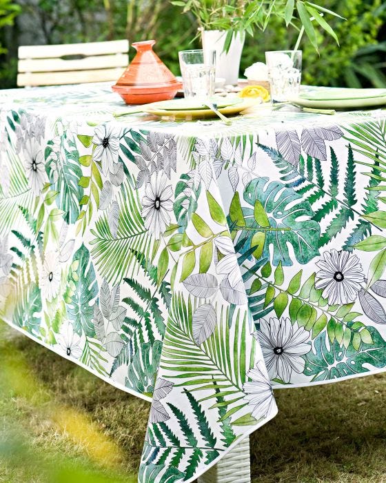 Nappe toile cirée Chlorophylle - Aucun 