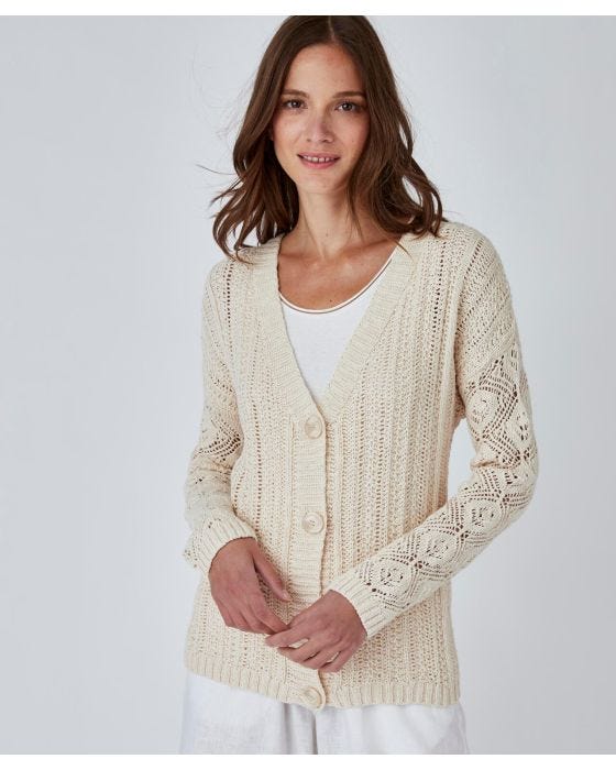 gilet court crochet femme