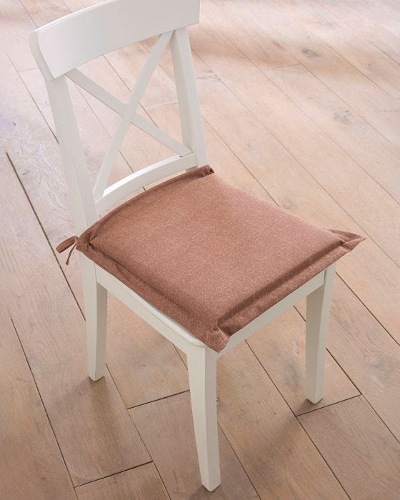 Lot de 2 galettes de chaise déhoussables - Aucun 