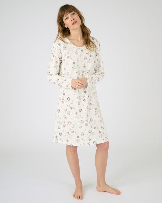 Chemise de top nuit flanelle damart