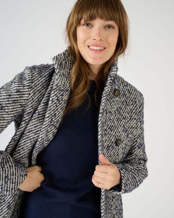 Manteau m lange laine chin Thermolactyl Manteau Damart