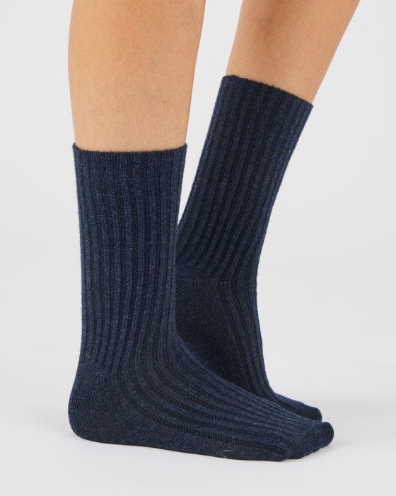 Chaussettes épaisses en Bleu