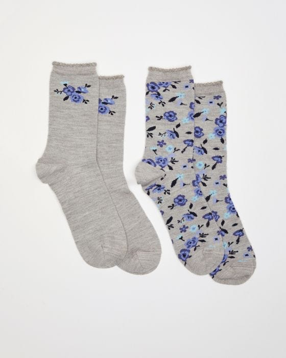 Lot de 2 paires de chaussettes d'intérieur Noël enfant polaire