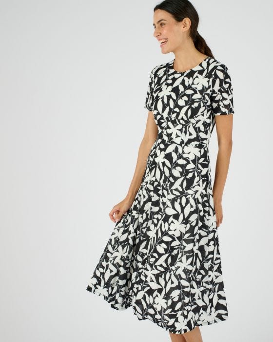 Robe Tunique Mado Et Les Autres T.3 (42/44) Noir Et Blanc - Bi-matières Stretch - Occasion Très Bon état