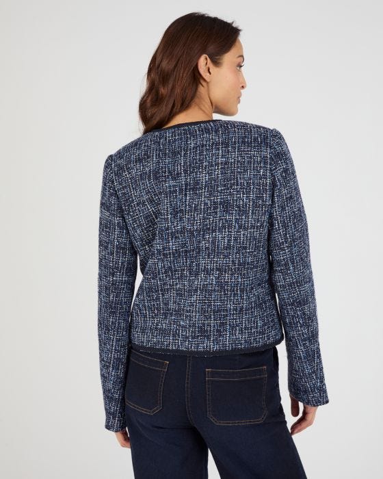 Veste La Pausa en tweed bleu – Personal Seller Paris