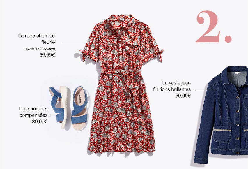 la robe chemise fleurs indiennes