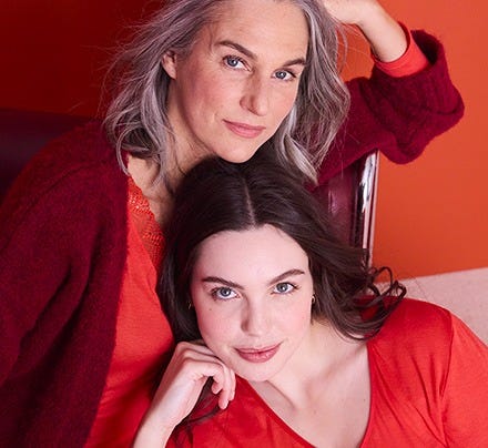 Mère et fille en tenues Thermolactyl
