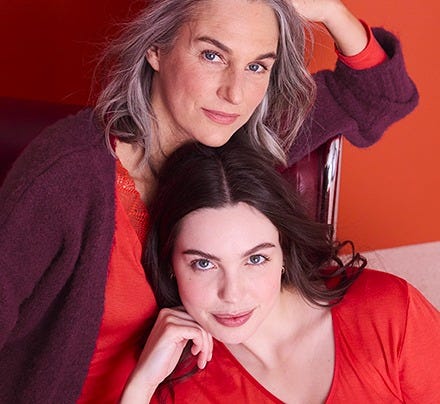 Mère et fille en tenues Thermolactyl